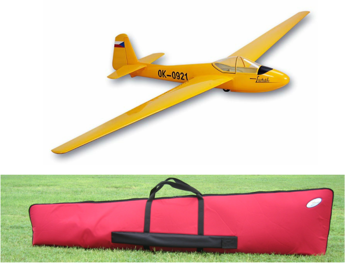 Wing Bag, wing Carrier, RC Lunak Glider Wing Bag - AceWingCarrier.com