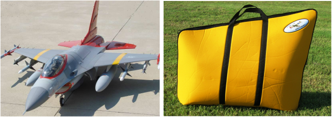 RC Jet Legend F16 1/6 Wing Bags by AceWingCarrier.com