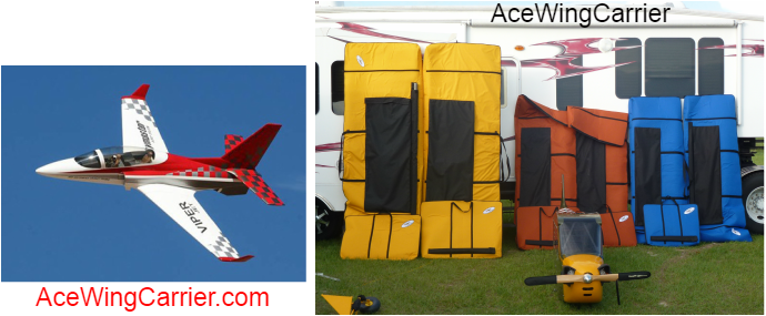 Wing Bags, RC Wing Carriers, RC Custom Wing Bags www.Ace Wing Carrier.com