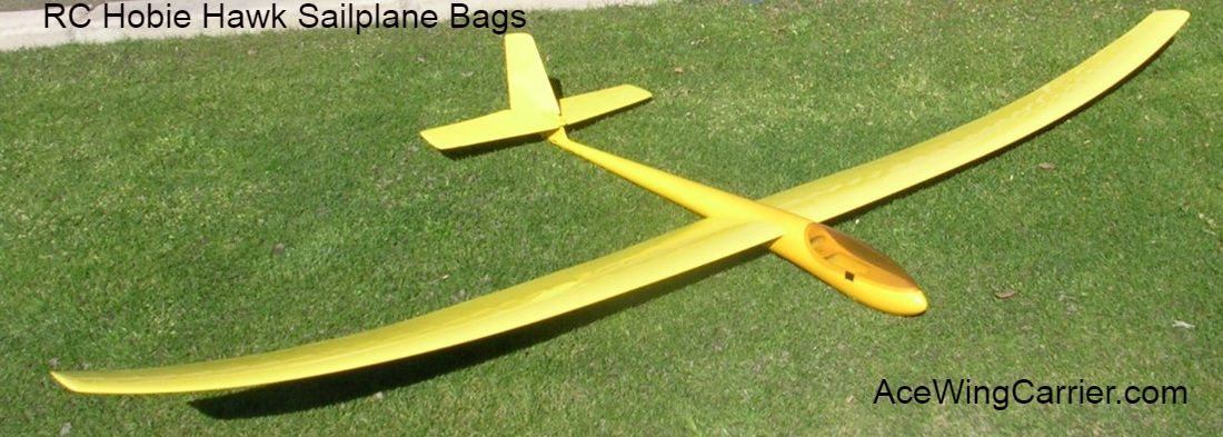 Glider Bag, Sailplane Bag, RC Hobie Hawk Glider Bag by AceWingCarrier.com