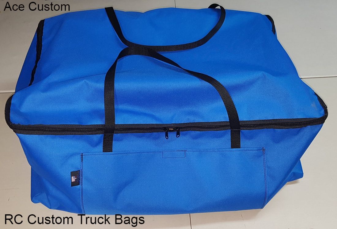 Shortcourse Large Navy RC 1/10 Car Bag for Trucks Buggies Multipocket RC Bag with Pockets for Accessories. 